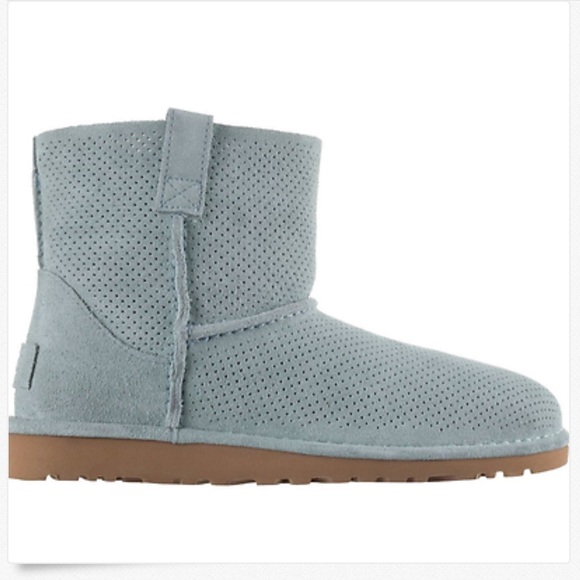 UGG Classic AVR Aloe Unlined Suede Mini Perf Boots - Picture 5 of 8